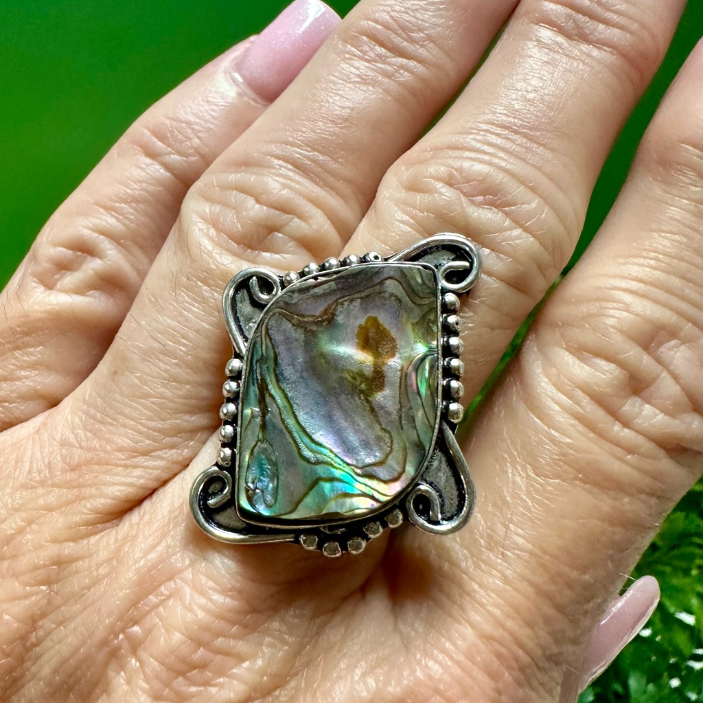 Abalone Shell/Silver Ring